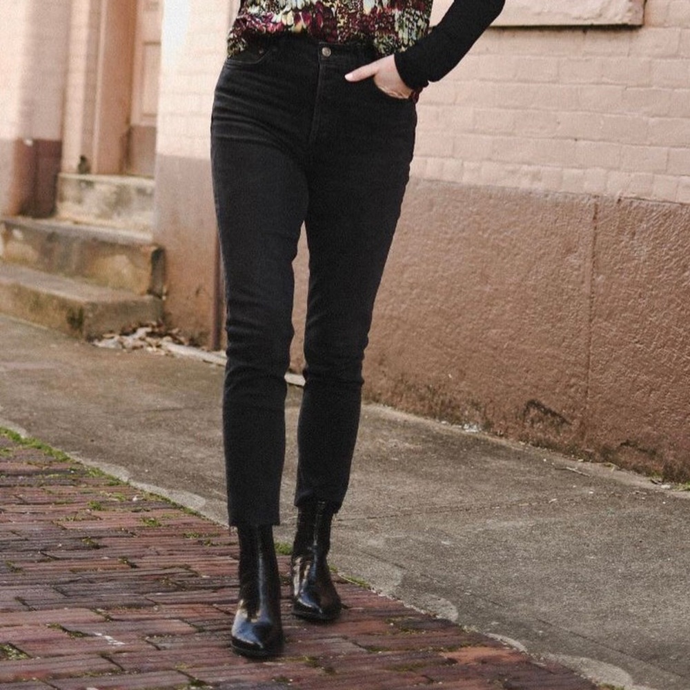 Agolde High-Rise Black Skinny Jeans